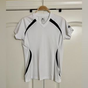 Adidas Athletic Shirt - White w/ Black - Small - From 2010